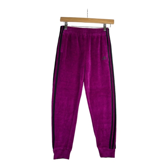 Adidas Kids Purple Joggers Size M 10/12 - Picture 1 of 7